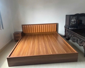 Giường ngủ gỗ gỗ tự nhiên màu nâu