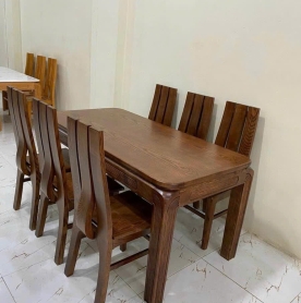 Bộ Bàn Ăn Gỗ Tự Nhiên 6 Ghế