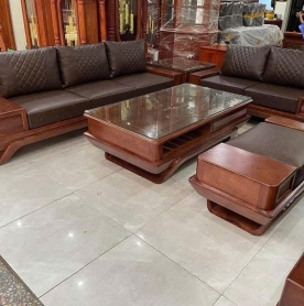 BỘ SOFA GỖ HIỆN ĐẠI – DA CAO CẤP SIÊU ĐẸP