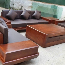 Bộ sofa gỗ hiện đại với thiết kế trẻ trung