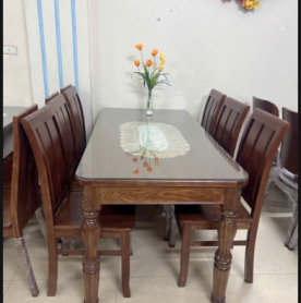 Bộ bàn ghế ăn vuông - 6 ghế